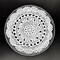 Ivory White Lace Pattern Glass Accent Plate Decorative Serving and Display